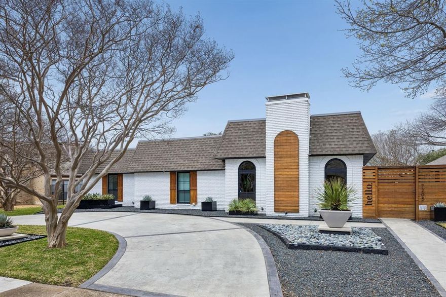 Gorgeous transitional Lake Highlands ranch-style home in sought-after Merriman Park Estates offering 3 bedrooms and 3 bathrooms. Sellers have invested over $250,000 in upgrades over the past two years. The home has been extensively updated with high-end finishes and major system improvements including a new pool, windows, HVAC, tankless water heater, PEX plumbing throughout, epoxy garage floor, new driveway, turf, expansive landscaping, and drainage and gutter enhancements. Interior highlights include custom cabinetry, quartz countertops, custom lighting, and walk-in showers. One bedroom is currently configured as a custom closet; Seller will remove all customization and restore it to a bedroom prior to closing with an acceptable offer. A true backyard oasis and completely move-in ready.