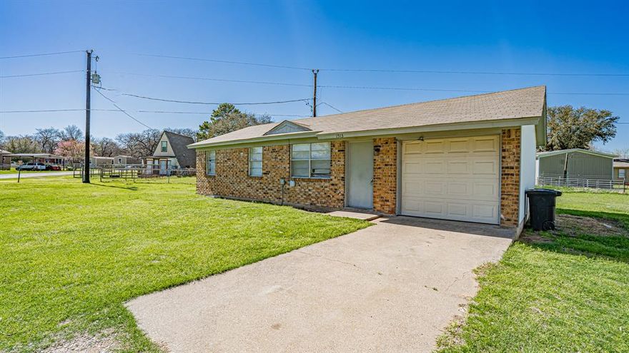 Looking for your next nightly rental or great property to add to your rental portfolio? THIS IS IT! UNBELIEVALBLE PRICE! Handsome brick front three bedroom home in Pelican Bay a quiet suburb near Azle. Enjoy endless wildlife. Feed the peaceful and serene deer that have made this area their home. Walk to the lake and go fishing. Boat ramp 2 minutes away. Make this your weekend getaway, your next nightly rental or just live here and enjoy the peace and quiet. CALLING ALL FIRST TIME HOME BUYERS, INVESTORS AND DOWNSIZERS - PRICED SO GOOD! CHEAPER THAN RENT!  Ideal for everyone! Discover comfort and charm in this delightful 3 bedroom - 1 bath home. With an open floor plan, this home feels bright and airy, offering a seamless flow from living to dining to kitchen, perfect for everyday living and entertaining. The 1 car garage provides convenient storage and also serves a laundry area with washer and dryer hookups. The spacious yard offers room to relax or create your ideal outdoor space.  Situated within Azle ISD and with no HOA, this home is a fantastic opportunity to plant roots in a friendly, established community. Don't miss out on this gem!

No survey available. Sold As-Is, seller will not make any repairs. The home is being managed by a professional management company which can continue on with the new buyer.