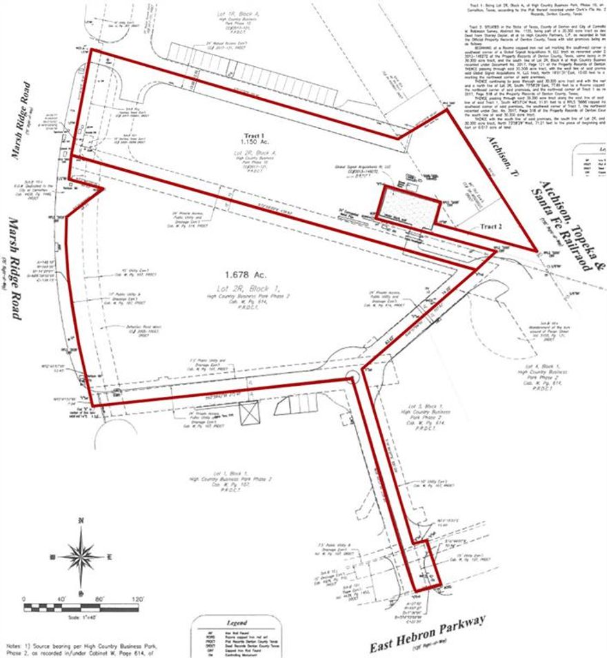 'BRING ME AN OFFER * RARE OPPORTUNITY ALERT * SEIZE THIS INCREDIBLE INVESTMENT OPPORTUNITY IN HIGH COUNTRY BUSINESS PARK w-2 CONJOINING PARCELS TOTALING 2.83 ACS PACKAGED TOGETHER OR YOU CAN PURCHASE EACH LOT SEPARATELY * 1.15 ACRES, TR 1, $999,999 * 1.678 ACRES, TR 2, $1,300,000'...Strategically Located On MARSH RIDGE RD Right Off HEBRON PARKWAY, This EXPANSIVE PROPERTY Is Ideally LOCATED & ZONED For COMMERCIAL USE, Making It PERFECT For WIDE VARIETY Of BUSINESS VENTURES * Whether YOU'RE Looking To DEVELOP RETAIL SPACES, OFFICES, MIXED-USE COMPLEX, This ACREAGE Offers ENDLESS POTENTIAL * Seller Has BUILDING WAREHOUSE PLANS Readily Available ($25,000+ In Architectural Costs) * Buyer Can Sell Off 1 Lot & Keep The Other Or Buy Just 1 Lot * YOUR CHOICE * YOUR PICK * 1.5 Miles To GEORGE BUSH, 7 Miles TO I-35 * Don't Miss Out On This RARE CHANCE To DEVELOP In A GROWING AREA BENEFITTING From NEARBY INFRACTURE, i.e., BORDERING SUBJECT-CORNER of HEBRON & MARSH RIDGE In HIGH COUNTRY BUSINESS PARK-Pharmacy, Chiropractor, Bank, Veterinary & DAR MEDICAL PLAZA-Health Wellness, Learning Center, Pediatric, ADHD Center * BORDERING SUBJECT NEXT DR ON MARSH RIDGE In BUSINESS BUILDING-AquaTerra Outdoor Center, Boutique * ACROSS MARSH RIDGE FROM SUBJECT In MEDICAL BLDGS-Family Center, Neurology, Sleep Clinic, Family Practice, Immediate Care Clinic