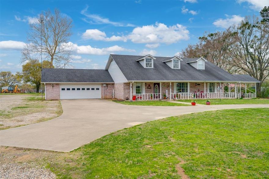 Traditional farmhouse and shop on 3.75 acres in Powderly, Texas. The home has a large living, kitchen, and dining area with views of the backyard. There is a formal dining room as well as a breakfast nook, and the kitchen has an island and newer appliances.

The primary bedroom is oversized with large dual walk-in closets. Two additional bedrooms and a bathroom are located on the opposite side of the house. The home also includes a two-car heated garage with large storage closets and built-in workbenches.

The upstairs is unfinished and already roughed in, offering space for two additional bedrooms, or a bedroom and large bonus room.

Since 2015, the roof, HVAC system, and both water heaters have been replaced. Propane is available.

This house is move in ready, but PRIMED and ready for an update with a great layout, tons of space, solid foundation, amazing curb appeal, the upstairs, and great location.

The yard includes a concrete circle drive, spring-flowering trees, a gazebo in the front, a large front porch, and a covered side patio overlooking the backyard.

The shop is 30x30 with 220V electric.

The side yard is ready for fencing and livestock. Additional acreage is available.