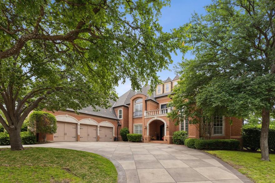 Located in Frisco's prestigious Stonebriar Village neighborhood & backing up to Stonebriar Country Club hole #11 tee box. Gorgeous curb appeal welcomes you with the scored concrete circle driveway, lush landscaping & 10ft wrought iron front door. Gorgeous 21ft ceilings from the entry to the living room with beautiful views of the backyard and swimming pool. Executive study at front of home, and a master suite with a cozy fireplace and seating area. High end finishes throughout the home, a chefs dream kitchen with built in subzero refrigerator. Wet bars down & up. Entertain downstairs in the open kitchen and living room or upstairs game room with views of the golf course. Or relax at the backyard oasis & enjoy the diving board swimming pool & lush landscaping on property & the golf course. Oversized 3car garage. Roof is a 50 year synthetic composite tamko lamarite. Located within minutes of the best shops & restaurants near The Star & Legacy West.