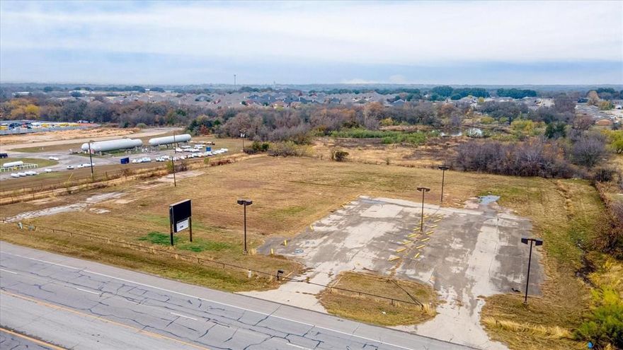 Incredible opportunity to own one of the last available build sites on 377.  Over 2 acres with sewer and water.  Great location with tremendous potential.