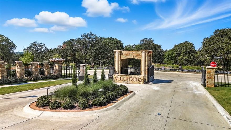 Welcome to VILLAGIO, Westlake's newest Premiere LUXURY subdivision. This Gated, tranquil and wooded community enjoys beautiful topography and spacious tree-filled lots with a stone subdivision wall, and will enjoy the security and privacy of a fully gated, kiosk security operated entrance. This generous 1+ acre pie-shaped culdesac Homesite is ready for you to Bring Your Own Luxury Approved Builder and create the Estate of your Dreams!!!! Seize this rare opportunity now to secure one of the last remaining lots in this highly sought-after small 17 estate homesite enclave. Students can attend the Westlake Academy's International Baccalaureate Program or apply through Open Enrollment to the prestigious Southlake Carroll ISD.