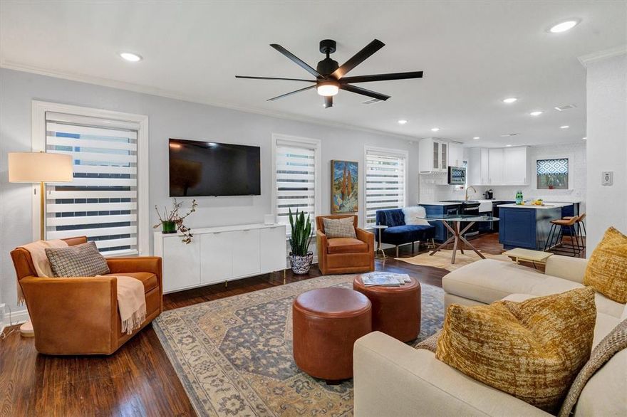 *MOTIVATED SELLER*Where 1940s charm meets 2020s updates in Arlington Heights. This refreshed three-bedroom is minutes from Fort Worth’s Cultural District, museums, Dickies Arena, dining, and shopping. An open, light-filled living area pairs recessed lighting and neutral paint with original hardwood floors for a warm, timeless feel. The 2022 kitchen remodel blends style and function with two-tone, floor-to-ceiling cabinetry, farmhouse sink, stainless appliances, gas range, full-height marble backsplash, quartz counters, wine fridge, and an InSinkErator hot-water dispenser. The private primary suite offers a sleek ensuite with rich cabinetry and granite, while two secondary bedrooms share a modernized bath with a spa-like vibe.
Peace-of-mind updates include custom blinds (2023); lawn sprinkler system (2022); thirteen Andersen windows—five are picture windows—installed Dec 2024; foundation work completed Oct 2024; and new gutters added Mar 2025. Seller will remove the existing wood fence and install a new gate to expand usable backyard space. Refrigerator, washer, and dryer convey. Quick access to parks, shops, restaurants, cultural venues, and commuter routes. Outdoor living offers room to relax or host—great for pets, gardening, and weekend cookouts. The new gate (to be installed) will open the yard and streamline access, creating a more functional everyday footprint. Inside, neutral finishes, thoughtful lighting, and durable surfaces support low-maintenance living. An easy flow from living to dining to kitchen makes entertaining effortless, while quiet bedrooms provide a comfortable retreat. Enjoy Arlington Heights’ tree-lined streets and proximity to the Museum District, West 7th, and Camp Bowie boutiques and cafés, plus quick connections to I-30 for downtown, TCU and the medical district. Motivated seller this is an exceptional opportunity to own a move in ready home in one of Fort Worth’s most sought after neighborhoods.