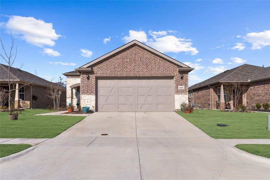 Welcome to your next chapter in the highly sought after Del Webb 55+ adult community, within the greater Trinity Falls masterplan. This charming garden style home offers an easy, low maintenance lifestyle with access to exclusive amenities including a private community center, pool, pickleball and bocce ball courts, fitness center, and miles of scenic walking trails. A dedicated full-time lifestyle coordinator ensures there’s always something fun and social happening. Inside, the home features an open and inviting floor plan with two bedrooms and two baths. The sellers added a sunroom, ideal for a cozy sitting area or home office that enjoys beautiful natural light. The kitchen boasts granite countertops, stainless steel appliances (including a gas range), and a large island perfect for casual dining or entertaining. There’s also a charming breakfast nook, and the dining area flows effortlessly into the living room, creating one seamless, spacious gathering space.The primary suite includes a walk-in shower with bench seating and a generous walk-in closet. While the home has gently been lived in, it offers the perfect canvas for a buyer ready to personalize and make it their own. Experience easy, lock it and leave it living in a vibrant, active adult community designed for comfort and connection. Schedule your showing today!