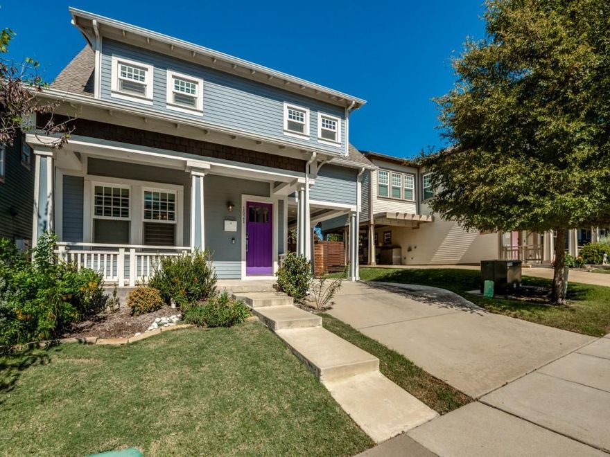 SPRING FORWARD into our Open House Sunday from 1-3!  Fabulous New price and owner is ready to go!  
Located in the charming Kings Highway Conservation District, this home features an open-concept layout with spacious living and dining areas, sleek stained concrete floors, and a chef’s kitchen complete with a 5-burner gas stove, stainless steel appliances, and a large island ideal for entertaining—refrigerator included. A flexible downstairs front bedroom offers the perfect space for a home office, playroom, or creative studio.

Great Lock and Leave property - the yard front and back is maintained by the HOA!  This home is move-in ready and Energy Efficient with plantation shutters, solar panels, a tankless water heater, new HVAC, water-saving fixtures, spray-foam insulation, and a whole-home surge protector. 
Upstairs, the large, light and bright primate includes an ensuite bath with walk in shower, dual vanity sinks, walk in custom closet, and linen closet. Additionall 2 light-filled bedrooms and a full hall bath. The conveniently located laundry room comes with a washer and dryer. l

Enjoy walkable urban convenience with neighborhood dining, shopping, scenic trails, tennis courts, Kidd Springs Recreation Center, and Stevens Park Golf Course all close by. 12 Hills Nature Preserve is 400 feet at the end of the block, Rosemont School is .3 miles, Steven Golf Course .3 miles, HUNGRY?  Nova Restaurant and Normas' are .5 miles - Oak Cliff Farmers Market - .4 miles All of the wonderful shops, restaurants and entertaining Oak Cliff and Bishop Arts has to offer are close by!  COME TAKE A LOOK!