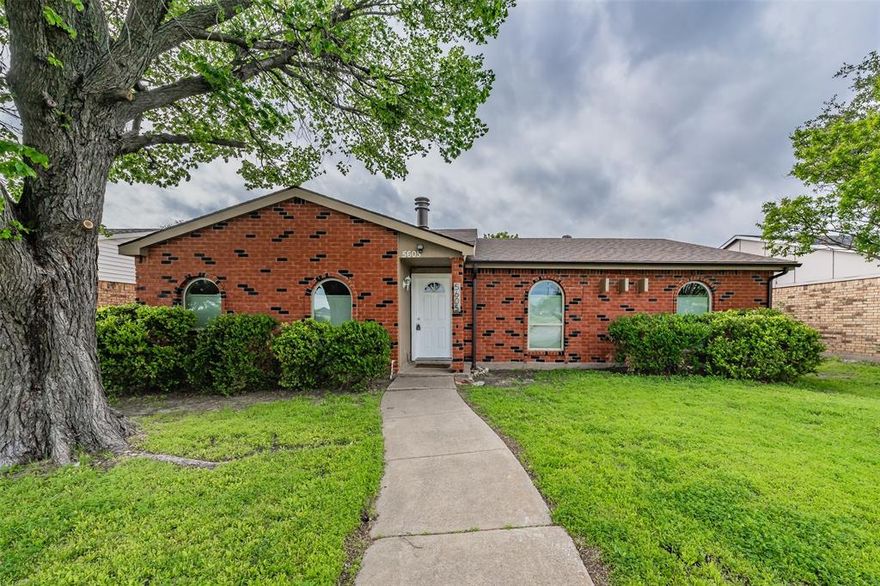 Totally updated home in an established neighborhood!  Recent updates include: wood floors, c-tile, granite c-tops, custom cabinets, ss appliances! Bathrooms feature updated fixtures, custom cabinets, marble and master with new shower door.  The open living room with a fireplace is perfect family room.  Backyard enclosed by a wood fence and a covered patio for entertaining. Washer and dryer are included. Tenant to verify measurements, schools and all info. herein.