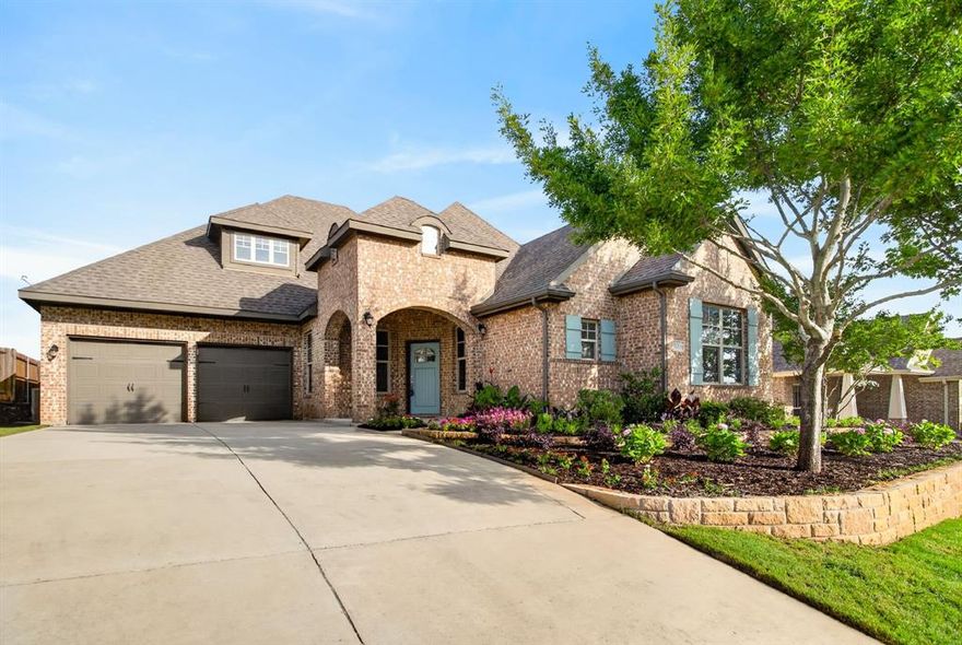 Fabulous and RARE opportunity in coveted Brookside neighborhood in the heart of Benbrook - located just minutes to acclaimed 10 out of 10 rated Westpark Elementary school and all the action along 377. Enviable curb appeal thanks to raised elevation, terraced garden beds, and a wonderful front porch full of character. Beyond the charming front door you'll find a bright and inviting interior with new wood floors (installed two years ago), whole-house fresh paint, brand new carpet in the bedrooms, and a single story floor plan that just makes life easy. Formal dining the front is your opportunity to welcome guests; the office with French doors to the right of the foyer makes for a 4th bedroom in a pinch. The heart of the home includes the spacious living area with wood burning fireplace open to a beautiful white kitchen with new quartz island, stainless appliances, a butler's space and a huge walk-in pantry. The secondary bedrooms are split from the primary with high ceilings, big closets and a great hall bathroom with a big vanity and lots of storage. The primary suite is serene with views to the backyard and an ensuite bathroom that checks all the boxes. The big backyard sets this home apart; enjoy privacy and nature with the gorgeous, thick tree line from your covered back patio - or tinker away in the storage shed with electric. This property has been thoughtfully improved, lovingly maintained, and sits in an unbeatable location. We can't wait to see you!