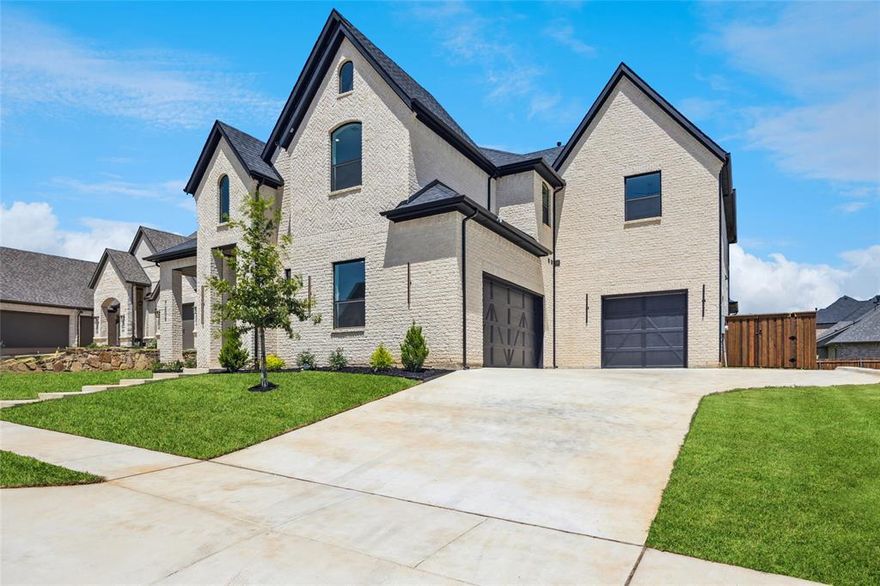 Modern Comfort Meets Thoughtful Design in This Beautiful New Home
Welcome to a home that truly has it all—style, space, and comfort. This brand-new, custom-built 4,551 sq ft residence offers 5 bedrooms and 4.5 bathrooms, designed with care and attention to detail throughout.
You’ll love the open, airy feel created by soaring ceilings and wide-open living spaces. The kitchen is a standout, featuring a sophisticated backsplash, custom soft-close cabinetry, a farmhouse sink, quartz countertops, a walk-in pantry, and a large island that’s perfect for gathering with friends and family.
The living area flows effortlessly into a covered outdoor space, making it easy to enjoy the outdoors year-round. The primary suite is a true retreat, with a true spa-like bathroom and a spacious walk-in closet. Each additional bedroom is generously sized and thoughtfully placed for privacy and convenience.
You’ll also find a dedicated office and second bedroom on the mail floor, a 3-car garage, stylish flooring and lighting throughout, and two tankless water heaters for added efficiency. Two car garage is 23 x 22. One car garage is 20 x 13. 
And the location? It’s hard to beat. Just a short walk away is Cross Timbers Park—over 100 acres of natural beauty with ballfields, playgrounds, picnic areas, and miles of trails. Much of the park is a protected nature preserve, offering a peaceful escape right in your own neighborhood.
This isn’t just a house—it’s a place to live well. Move-in ready and built with quality in mind, this home is ready to welcome you. Care has been taken to provide accurate information but buyers and buyer's agents please verify all measurements, schools and taxes.