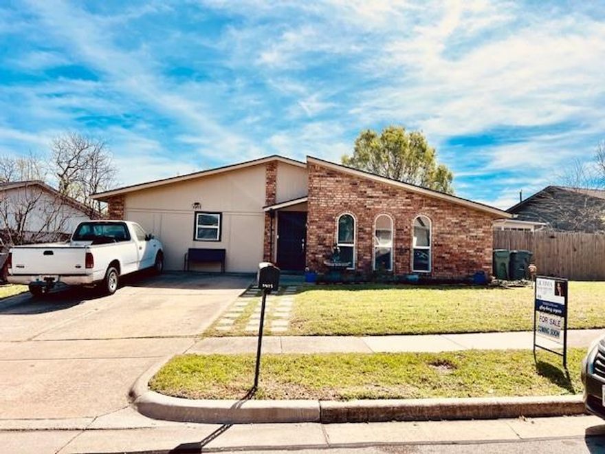 PRICED TO SELL! Bring your best and highest for this spacious 4-bedroom, 2-bath brick home in Arlington. This home is ready for anyone seeking comfort, functionality, and room to grow.  Upon entry, you’re welcomed into a warm and inviting living area featuring a wood-burning brick fireplace—perfect for relaxing evenings or spending time together. The layout flows naturally into the kitchen, creating a practical space for both daily routines and gatherings. The flex dining area has several windows allowing plenty of natural light and views of the outdoor patio deck!
The home offers four bedrooms, including a three-quarter garage conversion that has been thoughtfully transformed into an additional bedroom. The remaining quarter of the garage is retained for storage and utility use.
Step outside to a large backyard with a wooden patio deck, well-suited for outdoor entertaining or quiet evenings at home. 
Recent updates include a new roof approx 1.5yrs, updated flooring 1 year and HVAC (5yrs old) with service contract adding value and peace of mind for the next owner.

Conveniently located near schools, parks, shopping, and major highways, this home provides easy access to everyday essentials. This is a great home with strong potential!

A wonderful opportunity to enjoy space & comfort —schedule your showing today!