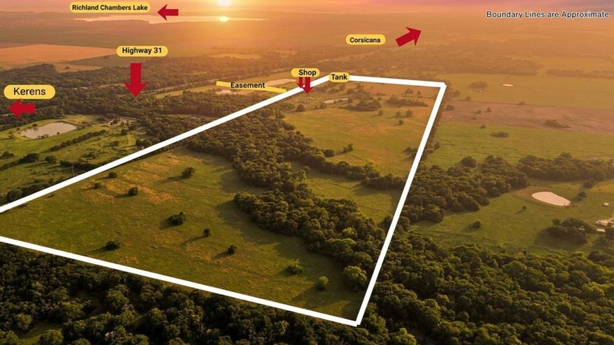 Out here, just beyond the edge of Kerens, is where opportunity stops being an idea… and starts becoming something real. Spanning 150 acres of wide-open Texas land, this property invites you to dream bigger. Whether you’re envisioning a private ranch, a hunting retreat, a weekend escape, or a place to build your forever home, the groundwork is already here. With electricity and water on site, plus an existing shop ready for equipment, projects, or storage, you’re not starting from scratch—you’re stepping into potential that’s ready to be shaped. The land itself tells a story. A beautiful tank offers a peaceful setting for quiet mornings and a reliable water source for wildlife, while years of hunting history make this a property that’s already proven itself. This is the kind of place where early mornings in a deer stand, evenings by the water, and weekends spent exploring your own land become part of everyday life.There’s room here for cattle, for trails, for building, for investing—or simply for breathing. No crowds. No limits. Just space, freedom, and the chance to create something that’s entirely your own. If you’ve been waiting for land that gives you options… this is where it starts.