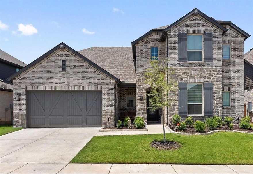 This gorgeous Highland Home is a MUST SEE!. which has an OASIS backyard Ready for the Festivities!!! This 2 story home offers 3,505 sq ft, 5 beds, 4 baths, 3 car garage, Media room and office. built in 2022. Be greeted by an elegant, open floor plan that seamlessly blends style and function. With cozy and neutral tones and natural light. Exquisite decorative lighting throughout adds a touch of luxury to the soaring ceilings. Private in law suite as you come in. The gorgeous DREAM kitchen is the HEART of the home boasting a large center island, gas cooktop, quartz countertops, stainless steel appliances, massive custom cabinets and a great pantry. This kitchen is great for entertaining. The private primary suite offers a tranquil retreat with bay window, large walk-in closet, freestanding tub and separate shower, dual sinks and vanity. The 900 sq ft OASIS outdoor entertainment space is covered and has direct access to trails. Grow your own vegetables in your backyard. Schools, shops, restaurants and recreation within minutes.