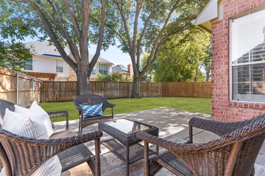 Located in the heart of highly sought-after Stonebridge Ranch, in the ever-popular Spring Hill subdivision, this beautifully updated home has the WOW factor! The exterior impresses with great curb appeal, featuring newly designed flower beds and mature trees that provide both character and shade. Inside, fresh paint, updated lighting and ceiling fans, engineered wood flooring, and thoughtful touches throughout give this home a crisp, modern feel. Even the finished-out garage features freshly painted, epoxy-coated flooring for a clean, durable, and polished look. The desirable floor plan offers the primary suite and a secondary bedroom downstairs, with two additional bedrooms, a Jack-and-Jill bath, and a spacious game room upstairs. Flooded with natural light, the open-concept design flows seamlessly from the large living area to the bright, updated kitchen—complete with granite countertops, stainless steel appliances, and generous cabinet space. The primary suite provides a peaceful retreat with a spa-like bath and walk-in closet, while the secondary bedrooms offer flexibility for family, guests, or a home office. Each bedroom and the game room feature spacious closets, and there’s also a walk-in attic for easy HVAC access and additional storage. The east-facing backyard provides ideal afternoon shade—perfect for relaxing or entertaining outdoors. Enjoy all the amenities Stonebridge Ranch is known for, including scenic walking trails, lush landscaping, tennis, pickleball, and refreshing community pools. Conveniently located near two golf courses, top-rated schools, great restaurants, and shopping, with quick access to Highways 75, 380, and 121 for an easy commute to surrounding cities. The refrigerator in the kitchen conveys with the home.