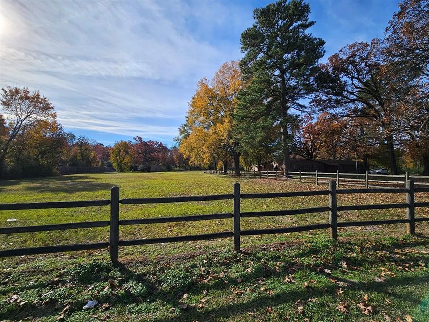 Looking for a place to put your horses?  In town?  This beautiful property is almost 8 acres and has the most beautiful trees especially this time of year. 
Close to I-20, restaurants & shopping. House is in need of foundation work.  House will be sold as is no repairs made by seller.  Price reflects work needed.