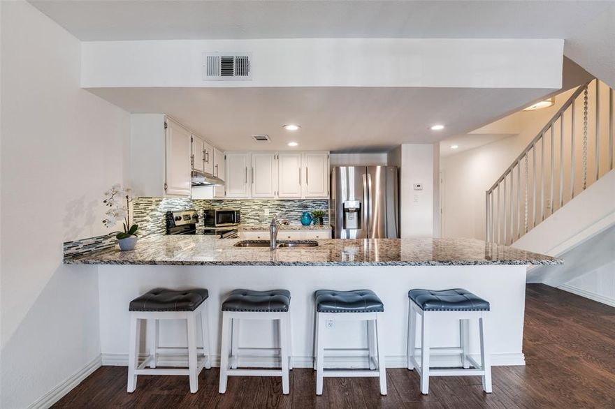 Beautifully updated 2-bedroom, 2-bath condo in the highly sought-after Chandler’s Landing! This bright and inviting home features an open-concept kitchen and a spacious living area, perfect for entertaining. The main floor includes the kitchen, living room, one bedroom and a full bath, while the upper level boasts a generous primary suite with dual sinks and a flex space with sound dampening insulation, which is perfect for a private office. Washer, dryer, and refrigerator are included. Enjoy lakeside living with access to community pools, tennis courts, parks, greenbelts, and more in this gated waterfront neighborhood on Lake Ray Hubbard! Seller is also offering up to $8000 in concessions!