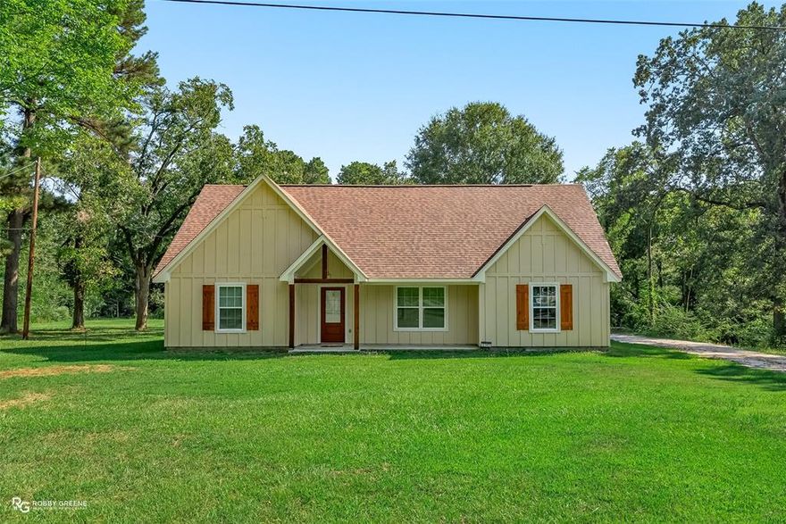 Very well-maintained 3-bedroom, 2-bathroom home located on a 2-acre lot! The spacious open floorplan is an entertainer's dream with the living space flowing into the kitchen and dining area. With high ceilings and plenty of natural light, the living room is open and airy. The kitchen comes complete with a center island for easy meal prep, stainless appliances, and granite counters. Wood-look tile throughout the entire home brings a touch of warmth and easy maintenance. The primary suite features an ensuite bath with dual sinks and an oversized tiled shower. The additional two bedrooms share a modern full bath giving privacy and convenience to guests or family. The real showstopper is the stunning property featuring mature trees and plenty of room to host gatherings, make a garden, or maybe even install a pool. A detached carport will keep your vehicles protected from the elements and a shed offers space for storage or yard equipment. Seller reserves minerals. Don't wait, schedule your tour today!