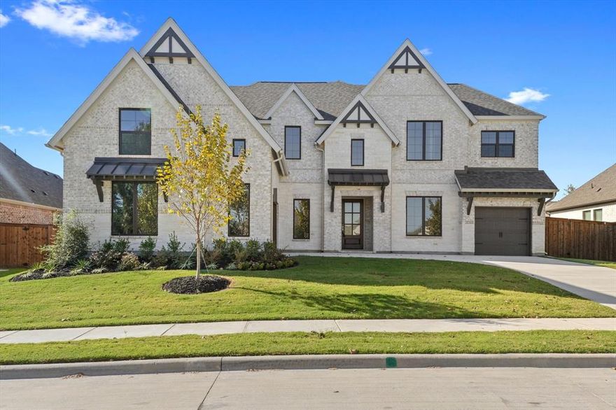 ****BRAND NEW PERRY HOME****Welcome home to this stunning two-story residence where luxury and comfort meet! Step through the front porch into a grand entryway featuring a sweeping curved staircase and an impressive 19-foot ceiling. Elegant engineered hardwood floors flow throughout the home, adding warmth and elegance to every room.  At the front of the home, the formal dining room sets the stage for memorable gatherings, while the private home office with double doors offers the perfect space for remote work or quiet study. A secluded guest suite with a full bath provides comfort and privacy for overnight visitors.  The two-story family room is truly the heart of the home, showcasing a dramatic wall of windows and a cozy wood-mantel fireplace. Enjoy indoor-outdoor living with an extended covered patio just off the morning area — perfect for relaxing or entertaining.  The gourmet kitchen will delight any chef with its level 5 quartz updated countertop, island seating, double wall ovens, six-burner gas cooktop, abundant counter space, and oversized walk-in pantry offering plenty of storage.  Retreat to the spacious primary suite filled with natural light from a wall of windows. Double doors open to the luxurious ensuite bath featuring dual vanities, a garden tub, glass-enclosed shower, and dual walk-in closets — plus convenient access to the utility room.  Upstairs, enjoy an open view of the first floor from the landing, a large game room perfect for movie nights or play, and an adjoining loft area ideal for lounging or study space. Three additional bedrooms each feature their own full bath and walk-in closet, offering comfort and privacy for everyone.  A three-car split garage completes this exceptional home — designed for style, function, and everyday living at its finest.