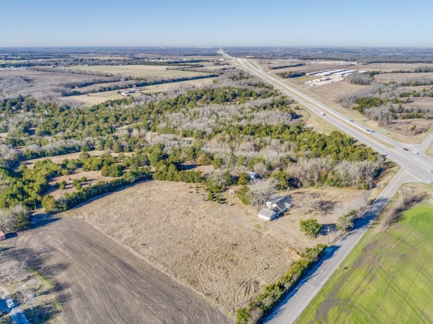 Great parcel for commercial development in ETJ (Extraterritorial Jurisdiction) near Hwy 121 and Westminster Overpass. No flood, AG exempt. Creek along property.  Future Commercial benefits from traffic at corner of major road north east of McKinney. Gas station close by. Property has a min of 600 feet road frontage.  The property located just off Hwy 121. Hwy 78 to south and Hwy 160 to north. Hwy 78 takes you back to Blue Ridge, Farmersville, Lake Lavon, Lavon, Wylie and Garland. Hwy 160 goes north to Sherman Denison. Hwy 121 going north takes you to Bonham.  Great opportunity for commercial or new subdivision.  Value is in the land although there is a house currently occupied with well and barns on property.  Seller DOES NOT have survey, BUYER needs to purchase new.  Seller will retain mineral rights. Info deemed reliable, not confirmed. Buyer verify ALL MLS information.  See transaction documents for Anna Business Plan and Wastewater Plans.