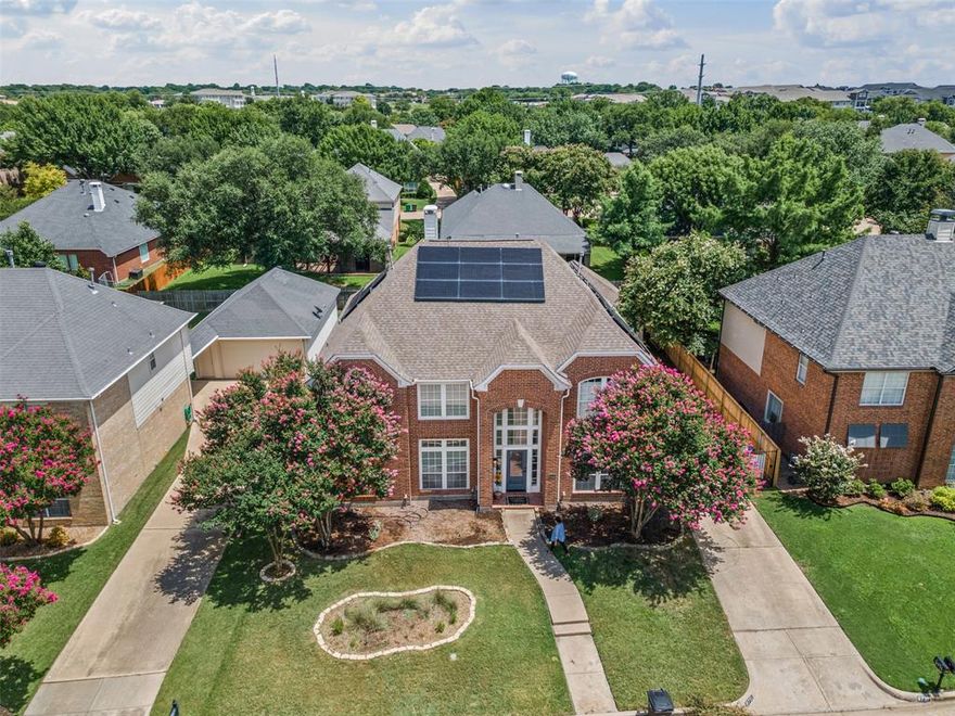 Designer Home in Hulen Bend Estates priced below tax appraisal, and at this super low price per SF, You can’t even build it for that price!  The ultimate Chef’s Kitchen with Over $25k in commercial and designer kitchen appliance upgrades including a double built-in stainless commercial style refrigerator-freezer, a double built-in stainless commercial style oven, built-in stainless microwave, 5 burner gas cooktop on xl island, built-in stainless dual zone wine cooler, beautiful granite counter tops, walk-in pantry, and plenty of counter and cabinet space.  Super energy efficient for a home this size with solar panels to off-set or eliminate your electric bill depending on your usage, and natural gas to power your water heaters, furnaces, and oven-cooktop, plus a Clipper Creek Level 2 car charging station built into the garage for your electric or hybrid vehicle.  Over 3,700 SF of well appointed space including 5 bedrooms with the master downstairs, 3.5 baths, 3 full living areas, designated office downstairs, formal dining, eat-in kitchen space, detached oversized garage in rear of property with a private electric gated drive; floor plan in media.  Both HVAC replaced May 2022.  HOA amenities include community pool, playground, and dog park and are within walking distance from the home.  Easy access to Chisholm Trail Parkway, Hulen St., and Bryant Irvin near all the shopping and entertainment amenities in this desirable SW Fort Worth area.  Seller open to helping buyer with closing costs, and listing is buyer agent friendly so ask your agent to book you a showing today.