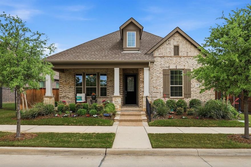 Welcome to 4817 Beaver Creek in Viridian – Elements, a premier 55+ lakeside community in Arlington—just minutes from DFW Airport and centrally located between Dallas and Fort Worth. This highly sought-after Ridgemont floor plan by David Weekley Homes—the same model as their featured model home—is known for its smart design and spacious feel, making it one of the most popular layouts in the community. Offering 2 bedrooms, 2 baths, a private office, and a rare 2.5-car garage, this home is perfect for those looking to downsize without sacrificing comfort or functionality. The open-concept living, dining, and kitchen area is generously sized, ideal for entertaining or everyday living. The kitchen features a large island, abundant storage, and plenty of workspace—truly delivering on both style and convenience. This home is also pre-owned certified, meaning it has already been inspected, all repairs have been completed, and it is completely move-in ready—a rare and valuable advantage for today’s buyers. Step outside to a beautifully landscaped community garden just beyond your front door, complete with swings and seating—perfect for relaxing or connecting with neighbors. A scenic pond and the Magnolia Center are just a short walk away, giving you easy access to the community’s top amenities.
Residents of Viridian – Elements enjoy an active adult lifestyle with resort-style amenities including pickleball, bocce ball, putting green, pool, dog park, and miles of scenic walking trails—truly lakeside living at its best in this Audubon-certified community.With HOA-maintained front yards and a lock-and-leave lifestyle, this home offers easy, low-maintenance living. A proven floor plan, move-in ready condition, and unbeatable location—this is downsizing done right.