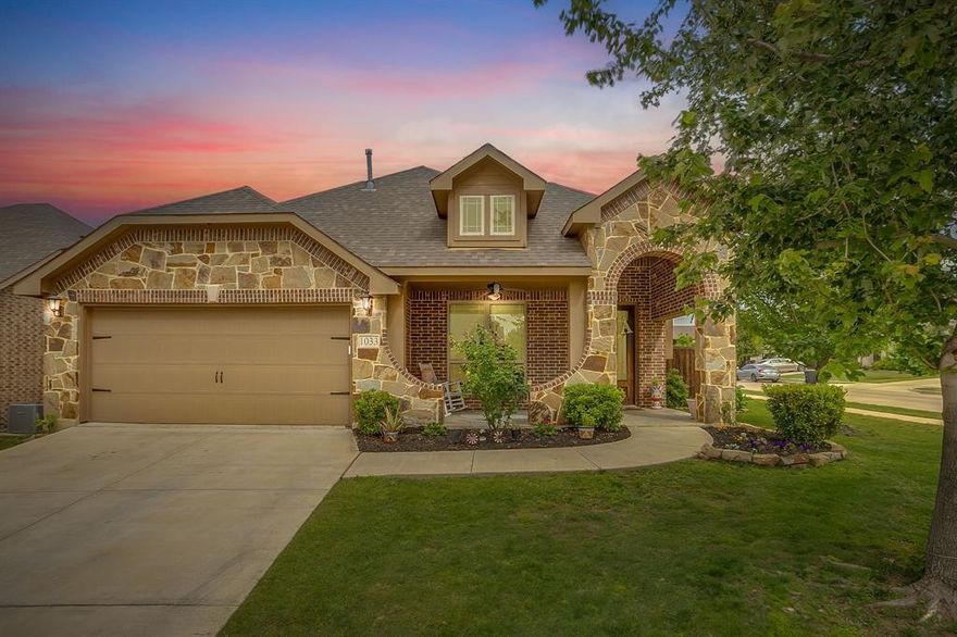 Welcome to this gorgeous home, where charm, space, and functionality come together beautifully! From the moment you arrive, you’ll be drawn in by the inviting front porch, the perfect spot to enjoy your morning coffee or unwind in the evenings.  Step inside to an open-concept living space highlighted by stunning vaulted ceilings that create a light, airy feel and an impressive focal point for everyday living and entertaining. This thoughtfully designed home features 4 spacious bedrooms and 3 full bathrooms, offering plenty of room for family and guests.  Just off the entry, you’ll find a versatile flex room that can easily serve as a private home office, formal dining space, or second living area to fit your lifestyle. The main living areas flow seamlessly, making hosting and daily life both comfortable and convenient.  Upstairs, a generously sized game room provides the perfect retreat for movie nights, playtime, or a secondary lounge space.  Situated on a desirable corner lot, this home offers added privacy and curb appeal. Located within the highly sought-after Burleson Centennial High School zone, it’s an exceptional opportunity to enjoy both comfort and convenience.