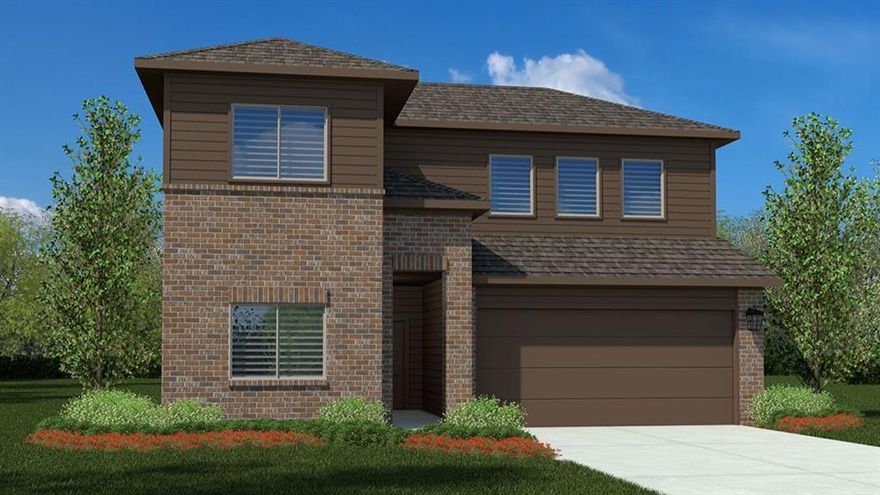D.R. Horton America's Builder is excited to serve as your home builder in this fabulous Springhill South master planned community in Boyd! The Southhaven-Elevation B, with an estimated Spring completion, is a two-story, approx 2,294 sq. ft. home offering 4 bedrooms, 3 bathrooms, and a spacious game room. This home features an elongated front porch that opens in a foyer.  You'll find one secondary bedroom and bathroom right off the foyer, along with a tiled utility room. Continue into a grand, wide open kitchen overlooking the living area and featuring spacious quartz countertops, stainless steel appliances with gas cooking range, a large kitchen island and a walk-in corner pantry. Entertain guests in the spacious dining room area flowing from the kitchen.  The main bedroom is located privately at the back of the home and features an en-suite bathroom complete with  a huge walk in closet and large walk in shower with ceramic tile surround. Head upstairs through the game room to find the remaining two guest bedrooms and the third full bathroom. The Southhaven comes with a covered rear patio giving view to the professionally irrigated and landscaped yard. Additional features include: tankless water heater; Ceramic tile flooring at Entry, Hallways (per plan), Kitchen-Breakfast, Living Room, Utility and Bathrooms; and, full yard sod, landscaping and irrigation. The Southhaven includes the America's Smart Home base package.  Using one central hub that talks to all the devices in your home, you can control the lights, thermostat and locks, all from your cellular device. Community Pool, Cabana, Walking Paths, Park, Basketball court.