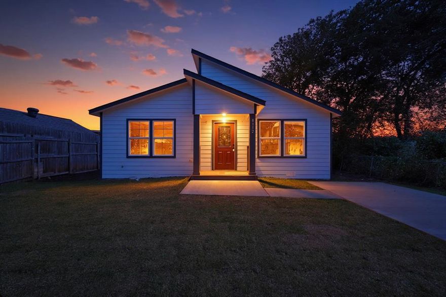 Beautifully remodeled home featuring a modern open-concept design with stylish finishes throughout. This move-in ready property offers spacious living areas filled with natural light, updated flooring, recessed lighting, and a stunning kitchen with white cabinetry, sleek countertops, subway tile backsplash, and stainless steel appliances. The living room showcases a tray ceiling with modern ceiling fan, creating an inviting space perfect for entertaining. Exterior features include fresh modern curb appeal, updated siding, and a large backyard with mature trees for added privacy. Conveniently located near schools, shopping, dining, and major highways. A must-see home that combines comfort, style, and functionality.