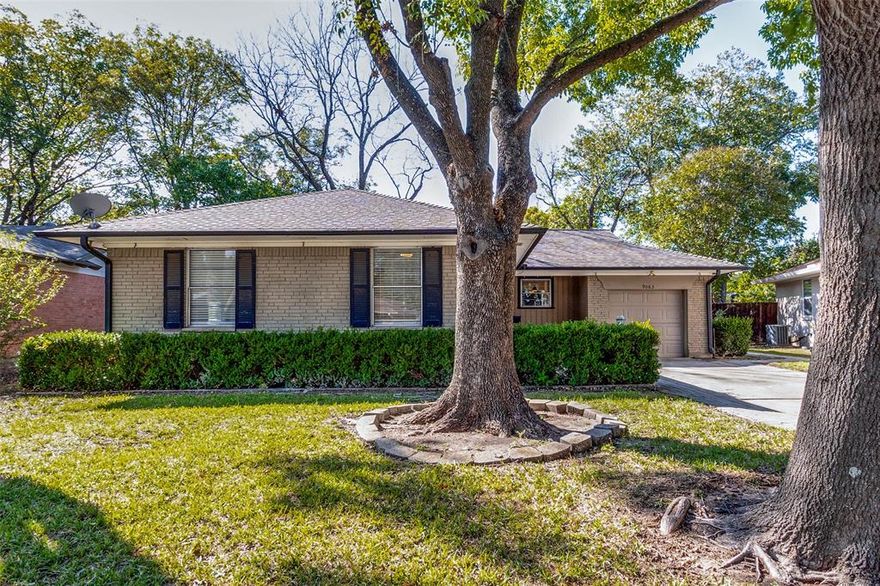 Fresh and clean, charming brick home with 3 bedrooms, 2 full baths, 2 living spaces and dining area in sought after L Street neighborhood in Lake Highlands. Third bedroom could make a great home office. Hardwood floors, tasteful 2023 updates to kitchen and baths, including quartz countertops, clean-lined ceramic tiles. Large fenced backyard with patio, perfect for entertaining family and friends with large canopy of trees.  Move-in-ready!