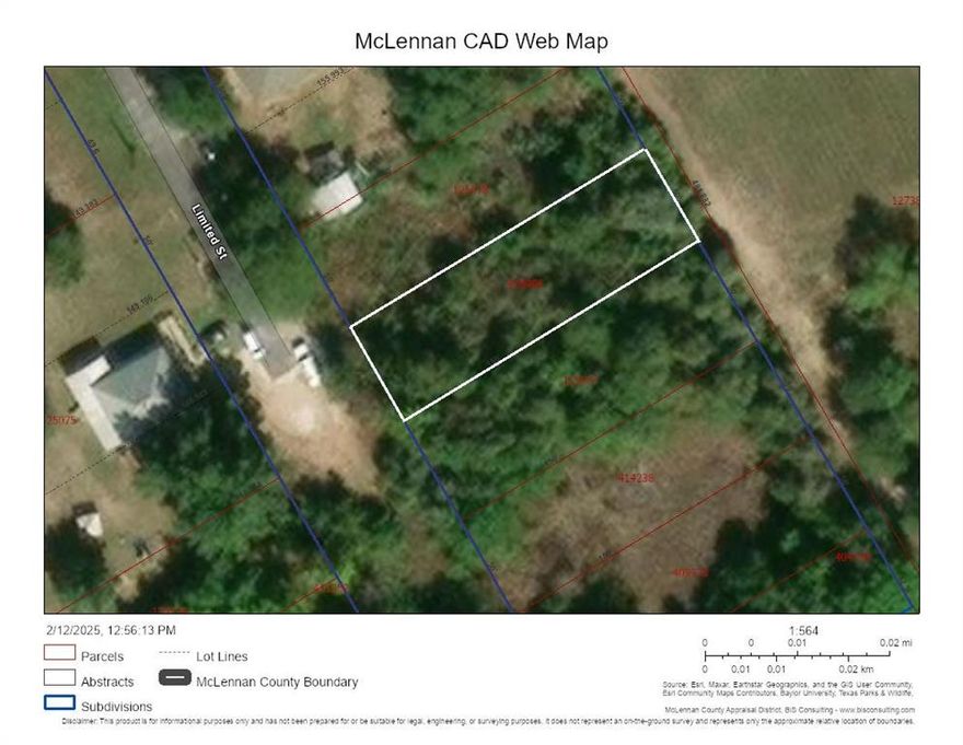 Undeveloped and heavily wooded lot located near the end of a partially developed street inside the Bellmead city limits. According to the appraisal district, the lot is roughly 50 feet wide and 150 feet long totaling 0.1722 acres. Per the City of Bellmead this property can be used for long or short term residential income property .