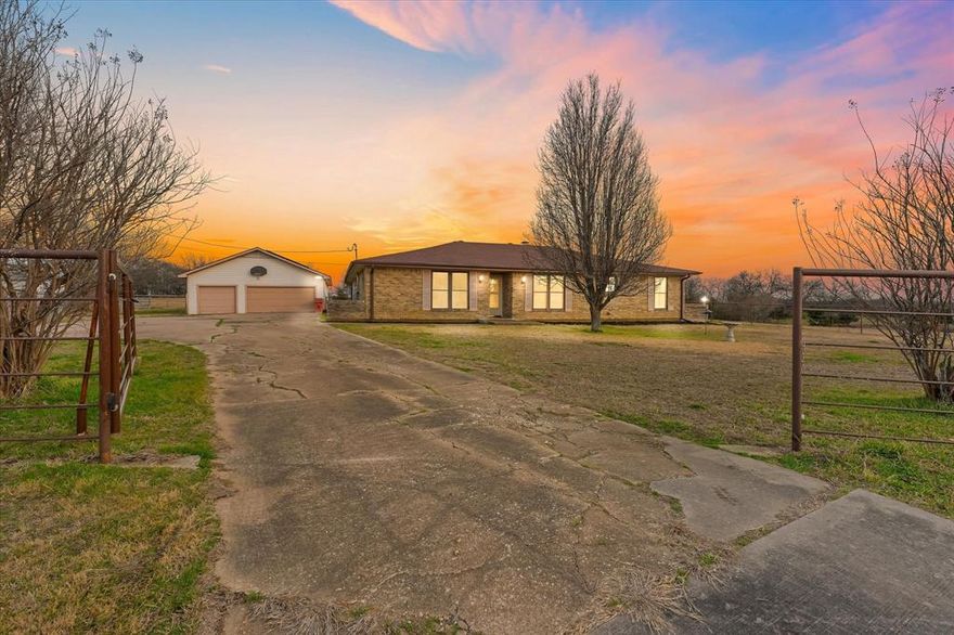 Nestled along the quiet countryside of Farmersville, this inviting 3bedroom 2 bath home sits on 7.7 acres and offers the perfect blend of peaceful rural living and everyday comfort. Surrounded by wide-open skies and the natural beauty, the property welcomes you with a warm, country feel that immediately feels like home.  Inside, you’ll find a thoughtfully designed split floor layout filled with natural light, cozy living spaces, and a welcoming atmosphere ideal for both relaxing evenings and gathering with family and friends.  Snuggled next to the wood-burning fireplace, with many windows that bring the outdoors in, this space is sure to become your favorite place to relax and unwind.  Step outside and take in the tranquil setting—room to breathe, room to grow, and room to enjoy the simple pleasures of country life.  With an inviting in-ground pool and plenty of room for gardens and outdoor entertaining, this property offers endless possibilities for enjoying country living at its finest.  Conveniently located with easy access to Greenville while still providing the privacy and serenity of a rural setting, this home is a rare opportunity to enjoy the best of both worlds—quiet country living with town amenities just minutes away.