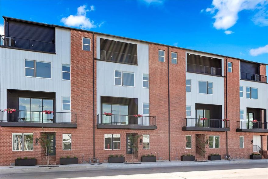 Welcome to Foundry Row, an exclusive collection of 8 townhomes in Fort Worth’s vibrant West 7th District. This elegantly designed residence features an open floorplan with high-end finishes ideal for entertaining. The main level boasts soaring 12-foot ceilings and a 10-foot sliding glass door that seamlessly extends your living space outdoors. The gourmet kitchen is equipped with Bosch stainless steel appliances, quartz countertops, a stylish tile backsplash, and soft-close cabinetry. The serene primary suite includes a large drop-in tub, walk-in shower, and extra spacious closet. Throughout the home, upgraded engineered hardwoods enhance the sophisticated ambiance, while the private rooftop deck offers a quiet retreat with sweeping views of Downtown Fort Worth. Located just minutes from the lively West 7th District, you’ll enjoy convenient access to dining, shopping, museums, entertainment, and more. Experience the perfect blend of luxury and sustainability in this exceptional home. PLEASE GO TO MODEL HOME FOR ALL OPEN HOUSES - 201 CARROLL ST.