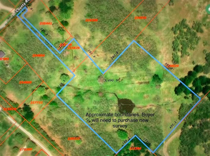 15 ACRES in sought after Post Oak Bend community. Bring your house plans.  Horses permitted.  Buyer will need to purchase a new survey and install a culvert and driveway to the property. PID#215626 & a portion of PID#194524.