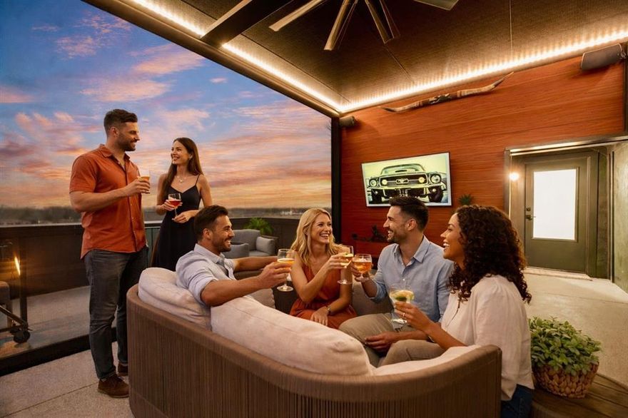 With over $100k in customizations and upgrades, this premier rooftop home delivers a panorama of unbroken beauty! Located in West Dallas near Trinity Groves and just minutes from Downtown Dallas, this fully upgraded Dallas rooftop home offers a private rooftop terrace, smart home features, and move-in ready finishes today’s buyers are actively seeking. 

The extended rooftop deck is anchored by a custom $40,000 pergola by Cabana Theory, creating a true outdoor living environment rarely found at this price point. Built-in surround sound with karaoke capability and a motorized privacy screen complete this entertainer’s rooftop, positioning it among the more functional rooftop homes currently available in Dallas under $650K. And the lagoon is finally under construction...

Inside, the chef’s kitchen features custom cabinetry with soft-close systems, while the designer primary closet build-out, architectural accent wall panels, curated mirror installations, and built-in undercounter ice maker deliver the polished, finished feel buyers want in a move-in-ready Dallas home. A custom Murphy bed in the office adds flexible guest space without sacrificing everyday functionality.

What separates this property from typical builder inventory is that the high-value upgrades are already complete. Rather than purchasing a base-level new construction home and investing after closing, buyers here step into a fully enhanced residence positioned in the upper tier of the community.

Long-term value features include a whole-home reverse osmosis water filtration system, Tesla EV charger installation, Vivint smart home security with exterior cameras, and multi-level HVAC controls serving all three floors.

For buyers searching for a Dallas rooftop home near Trinity Groves with EV charging, smart home technology, and true entertainer outdoor space…