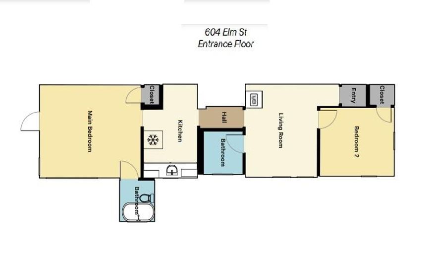 FOR LEASE  2 bedroom 2 bathroom duplex located close to downtown Abilene SODA District. Bedrooms separated by the living room and kitchen. No fenced yard. No covered parking.