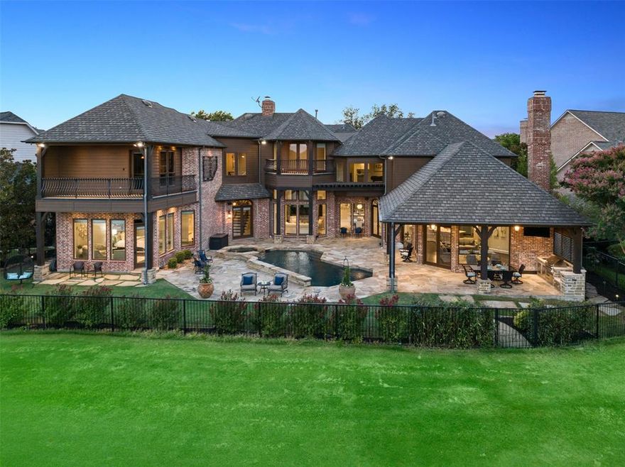 Rare opportunity to own this Stunning Home in Sought After Willow Bend Estates, located on the 16th Fairway of the Queen's Course at the prestigious Gleneagles Country Club. This is truly an Entertainer's Dream Home! Enjoy breathtaking panoramic golf course and water views from almost every room. Beautifully Updated with high-end designer finishes and modern touches, creating a comfortable, elegant home. Custom Iron doors, marble floors, rich molding, split staircase, gallery lighting, floor-to-ceiling windows, oversized bedrooms, and more. Enjoy a cup of coffee & watch the sunrise from your second-story balcony. Entertaining is a breeze with an open floor plan, chef-inspired kitchen, full bar, outdoor kitchen, & living area. Then, retreat to your primary oasis with a spa-like bathroom, double vanities, and soaking tub, truly an owner's dream. The resort-style backyard will make you forget about the summer heat with a refreshing pool and two covered patios.