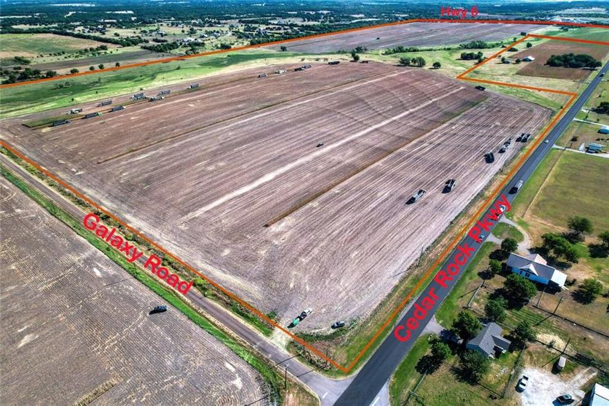 Breathtaking, rare legacy Crawford land for sale. 302+/- acres boasting approximately 1500 ft Hwy 6 frontage, 4900 ft Cedar Rock Pkwy frontage & 2200 ft Galaxy Rd frontage. Land is currently used to grown corn, wheat and graze cattle. Current tenant farmer's lease expires 1/1/23. Only 14 minutes into Waco, the Silos and all the amenities the area has to offer.