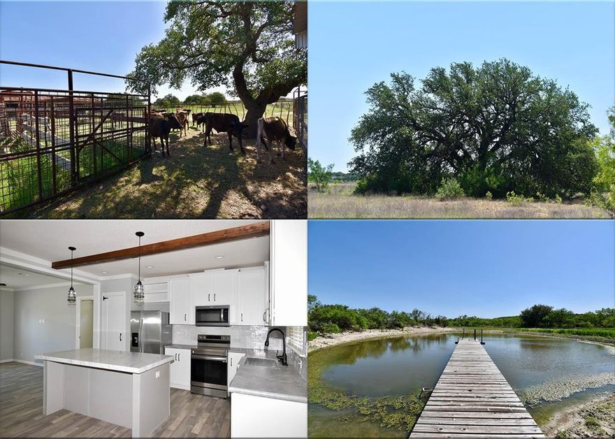 Welcome to this beautiful Live Oak-covered ranch in the heart of Central Texas, just minutes north of Brady!

This turnkey property is fully set up for a productive cattle operation or hunting paradise, featuring multiple cross-fenced pastures designed for rotational grazing, along with a well-designed set of working pens and a livestock scale for ease and efficiency.

The land is dotted with four large tanks, providing ample water for livestock and wildlife. The property is rich with native wildlife, including deer and turkey, making it an ideal spot for both ranching and recreational use.

Nestled among towering Live Oak trees is a charming 2022 double-wide home offering 3 bedrooms and 2 bathrooms, complete with spacious porches perfect for relaxing and taking in the scenic views. In addition, there is a cozy 2 bedroom, 1 bath hunting cabin with attached covered parking whic is perfect for guests, hunters, or additional lodging.

Water is supplied by a Richland Springs water tap as well as a solar-powered well, ensuring reliable access across the ranch.

Whether you're looking to expand your cattle operation, enjoy the outdoors, or both, this exceptional ranch is a must-see!