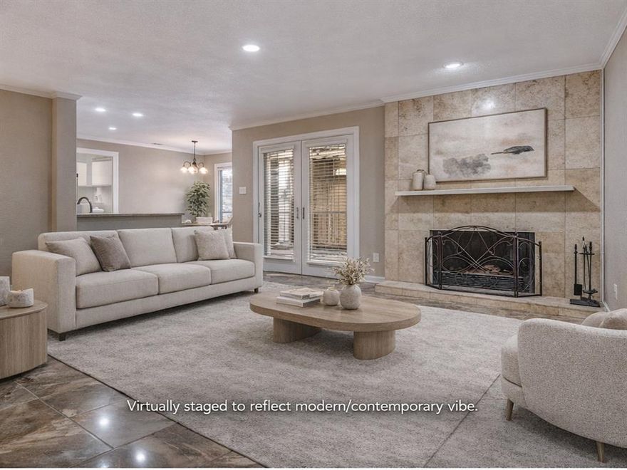 Welcome to 1300 Memory Lane, Unit 5214, a residence offering comfort, flexibility, and a resort-style, gated community lifestyle in the heart of Arlington.

This well-designed home features tile flooring throughout and open, light filled living spaces, creating a clean, contemporary feel that’s both stylish and easy to maintain. The main living area flows effortlessly into the dining space and kitchen, making it ideal for everyday living or entertaining.

The primary bedroom serves as a spacious retreat with an ensuite bath, while additional rooms provide flexibility for guest space, a home office, or creative use to suit your lifestyle. Step outside to your private covered patio, an inviting extension of the living space—perfect for morning coffee or evening relaxation.

Residents enjoy access to an exceptional array of gated community amenities, including a fitness room, sauna, outdoor pools, jacuzzi, racquetball courts, tennis courts, basketball court, pickleball court, clubhouse, outdoor BBQ grills, and recreation areas featuring a pool table and ping pong table—offering a true resort-style experience at home.

Whether you’re a first-time buyer or downsizing, this home delivers functional living space, outstanding amenities, and a convenient Arlington location close to shopping, dining, and major commuter routes.

Select photos have been virtually staged to illustrate scale and design potential.