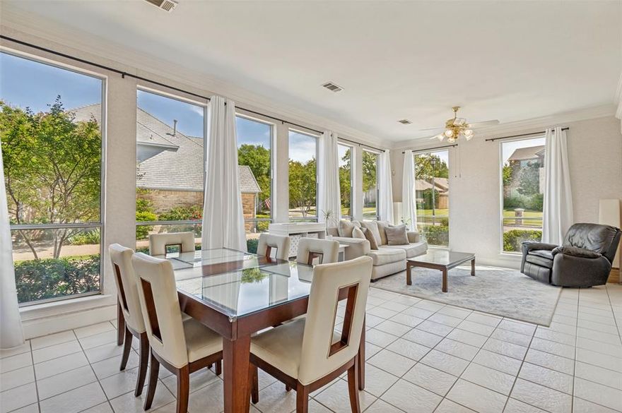 Tucked within the highly sought-after Valley View Park Estates, this distinctive Victorian Colonial offers over 5,000 square feet of character, space, and versatility in one of Farmers Branch’s most unique, tucked-away neighborhoods. With only a limited number of homes and a private, secluded feel, opportunities in this enclave are rare. Inside, the home feels both grand and comfortable, with abundant natural light throughout the main level and a flexible layout designed for everyday living and entertaining. The primary suite is a true retreat, featuring two additional bonus rooms ideal for a private office, sitting room, or creative space. In addition to five true bedrooms in the main home, a separate approximately 800-square-foot guest quarters provides its own HVAC, full bath, and kitchen—perfect for extended stays, multigenerational living, or private workspace needs. The property offers a circular drive, a three-car garage, and a low-maintenance outdoor footprint, ideal for those who prefer space without the upkeep of a traditional backyard. This is a rare opportunity to own a home with exceptional square footage and unique features in a tightly held neighborhood—ready for its next owner to personalize and make their own.