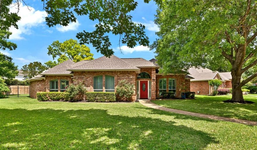 Rare opportunity in sought-after Community and Coppell ISD! This unique 4-bedroom, 3.5 bath home is tucked away on a quiet cul-de-sac surrounded by mature trees and offers a versatile layout featuring two primary suites. Step inside to find plantation shutters in the family room, formal dining room, and kitchen. The spacious eat-in kitchen features granite countertops, ample cabinetry, and the refrigerator conveys. The formal dining room also offers flexibility as a private home office, complete with a stylish barn door entry from the foyer The inviting family room showcases a coffered ceiling, rich wood floors, and plenty of space for gathering. Bedrooms are generously sized with a split floor plan and updated ceiling fans throughout. The large primary suite includes a private bath for added comfort. Major 2024 updates include new windows, blown-in insulation, new ductwork, and in 2025 new AC coil, adding energy efficiency and peace of mind. Outside, enjoy a rear-entry two-car garage and an outdoor patio perfect for entertaining guests. Conveniently located with easy access to parks, trails, major highways, DFW Airport, shopping, dining, and more. This one-of-a-kind home combines comfort, function, and location—schedule your showing today!