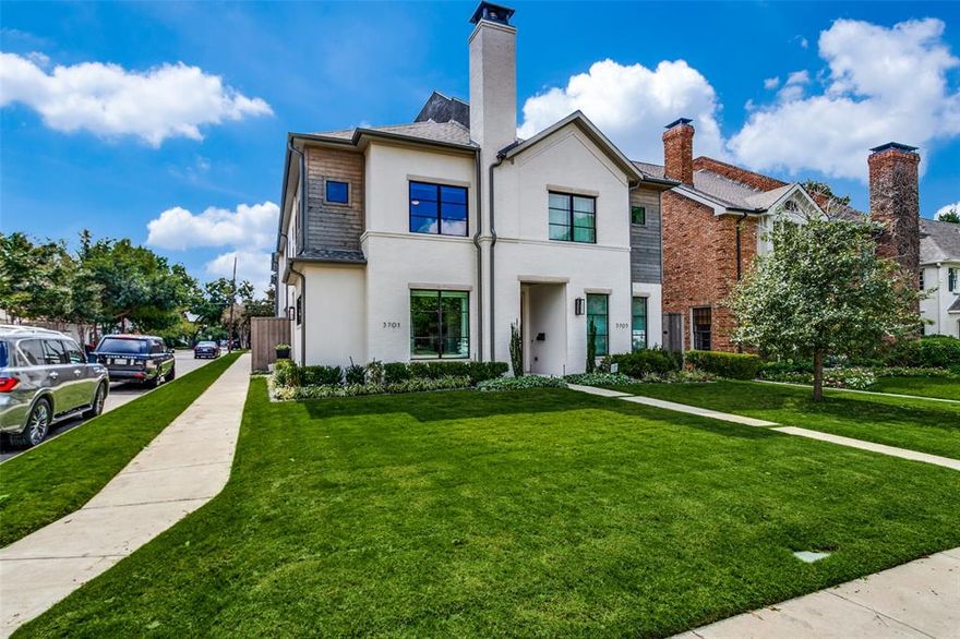 Stunning Contemporary Home in HPISD – Armstrong Elementary an Exceptional 5-bedroom, 4.1-bath single-family attached home in Highland Park ISD and zoned to highly sought-after Armstrong Elementary. Designed for both everyday living and entertaining, this home offers an ideal blend of luxury and low-maintenance lifestyle.The first floor features an open-concept layout with a spacious living area, dining room, and gourmet kitchen equipped with a wet bar—perfect for hosting. Step outside to a private side yard with a covered patio, putting green, and turf landscaping for easy upkeep. Upstairs includes four bedrooms, including a well-appointed primary suite, along with a large laundry room. The third floor features a generous game room with a full bath—ideal for a media room, playroom, or additional guest space. Designer finishes and high-end touches throughout. Located in one of Dallas’ most desirable neighborhoods with convenient access to shops, dining, and top-rated schools.