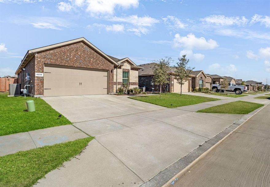 Modern single-story in D.R. Horton’s Pioneer Point, zoned to Eagle Mountain–Saginaw ISD. Open-concept layout with a large living area flowing into a chef’s kitchen featuring granite counters, oversized island, stainless appliances, gas range, built-in microwave, and walk-in pantry. Split-bedroom design offers 5 spacious bedrooms, with the private primary suite tucked at the back of the home and showcasing dual sinks, an oversized shower, and a large walk-in closet. Upgrades include tile in entry, halls, wet areas, cultured-marble vanities, and smart-home features. Enjoy a fenced backyard with sprinkler system, full sod, and landscaping package. Community amenities include pool, splash pad, playground, and picnic area. Convenient access to I-35W and US-28, close to Eagle Mountain Lake, shopping, dining, and downtown Fort Worth.