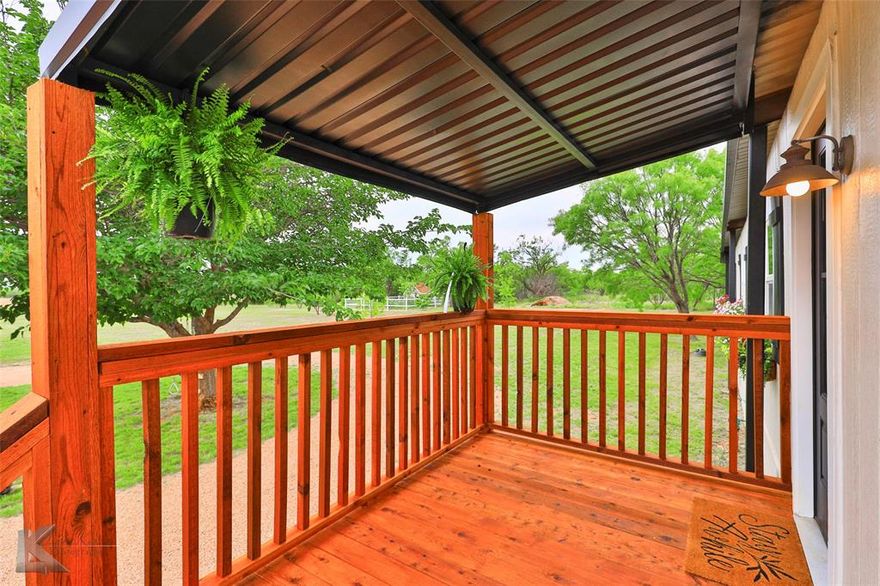 Welcome home to your country oasis. Nestled on 8.9 picturesque acres with views of lake Fort Phantom, this adorable ranchette is waiting for you to call it home.
The property boasts an orchard, multiple fenced gardens, a chicken shed, separate fenced area with a goat shed, a shop with electric, & much more! The home has been recently renovated, including but not limited to a new electric panel, fresh paint, new siding, new water heater,  laminate floors & carpet, updated plumbing, spray foam under the floors, brand new porch & fence, both bathrooms updated, & new HVAC system! The back half of the home was added on in 2022 & is brand new from the slab up including spray foamed walls & ceiling! The bathroom also boasts a luxurious soaker tub and sliding barn door. The gun safe will convey with the property. The chip seal driveway is less than a year old, & the back of the property has elevation changes & multiple spots will lake views. Welcome Home. Owner is a licensed agent in Texas.