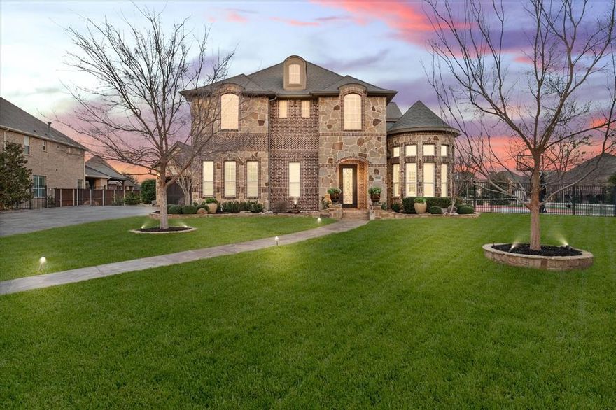 Live your best life in the prestigious and sought after Turnberry at Trophy Club neighborhood. From the moment you step into this gorgeous custom home you will be swept away by the wide-open kitchen and living room area & the views of your own backyard oasis. This backyard is what dreams are made of! Imagine spending your summer days in this ultimate backyard which features a resort style pool, custom cabana, covered patio with fireplace, putting green and a full size lighted sports court. You’ll love to host your friends and family in your upstairs entertaining area which boasts a gameroom, movie theater and wet bar. You’ll never want to leave this house…  but if you do, you are just a short walk to the Trophy Club Country Club, which features 36 holes of championship golf, restaurants, tennis and pickleball courts, a fitness center, pools and social events.  The home’s furniture and décor are also available for sale.