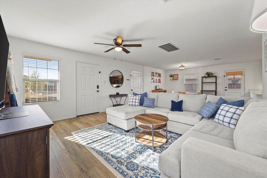 If you've been searching for the kind of home that makes you smile the moment you pull into the driveway—this is it. Set in a quiet cul-de-sac, this charming all-brick 3-bedroom, 2-bath home is nestled on an oversized lot, 0.255 acres, with room to breathe, play, and grow.

Step into the backyard and discover your own private oasis—fully fenced, with gates on both sides of the home, a brand-new fence with new posts along the back. 

In 2024, the seller invested in a new architectural roof, full gutters around the entire home, and a new garage door, giving it a fresh look and extra protection from the elements for years to come. The front landscaping was designed for easy maintenance. 

Inside, the warmth continues. You’ll love the recessed can lighting in the kitchen, giving it a bright and welcoming vibe whether you’re cooking dinner or just hanging out. A barn door adds personality and charm to the utility space, and the home has been thoughtfully updated with new light fixtures, ceiling fans, shut off values for sinks and toilets, modern fixtures in the kitchen and bathrooms that make every room feel just a little more special.

With three comfortable bedrooms, two full bathrooms, and a cozy living area that flows beautifully with Luxury Vinyl Planks throughout the living area, this home is just the right size. Whether you’re starting out, settling down, or simply looking for a home that’s already been loved and cared for—this one checks every box.  The electrical, plumbing and HVAC have been inspected in 2025. The Sprinkler system and thermostat can be controlled via wifi. 

The neighborhood is complete with its own community pool and beautifully maintained green spaces for you to enjoy. Plus, you're close to everything—shops, restaurants, schools, and quick highway access are all just minutes away.

Homes like this don’t come around often. Don’t let this one slip away—come see it in person and fall in love. Schedule your private tour today!