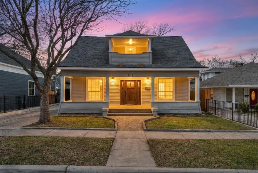 Come and see this beautiful home nestled in the heart of historic Fairmount in Fort Worth, Texas. This two-story residence features 4 bed, 2.5 bath & a dedicated office, offering plenty of room to live, work, and entertain. Thoughtful updates added a modern style and peace of mind: quartz countertops in kitchen 2024, luxury vinyl plank flooring in 2024, and a beautifully updated primary suite bath featuring new tile and vanity in 2024. Both water heaters replaced in 2023 & 2024, the upstairs AC unit fully replaced in 2024. Step onto the charming balcony and take in a perfect spot for morning coffee or evening relaxation.  The yard offers opportunities for outdoor enjoyment, gardening, or future enhancements to truly make the space your own. Located just blocks from Magnolia Avenue, residents can enjoy nearby dining, shopping, the community garden, and the neighborhood park—all within easy reach. Bonus feature, this home includes a tenant suite located behind the property. 2 bed, 1 bath  appx 576 sq ft detached property.  Income producing suite or mother in-law suite. The tenant suite has its own access point for parking and its own water meter, light meter, carport. Separate incomplete Bonus room too; It can be a man cave, game room, etc This property is a must see!