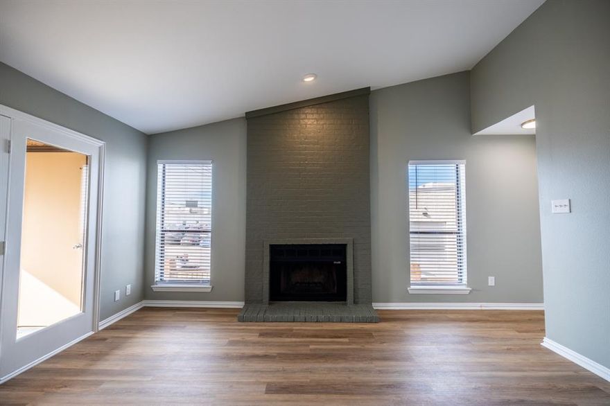 Amazing condominium decorated in soft greens, many gold fixtures and light flooring.. This one bedroom, one bath unit is on the second floor and was completely redone. New wiring, plumbing, insulation, HVAC system, appliances, cabinets, counter-tops and fixtures, almost everything. Spacious living room with a vaulted ceiling and an adjacent dining room with an accent wall. The kitchen features light counter-tops and cabinets with new stainless appliances. The ensuite bathroom features two sinks, gold hardware, gorgeous tile and abundant storage. The generous walk-in closet accommodates a healthy wardrobe. The building had a fire in 2023 and the city required everything be brought up to the latest code. The agent is related to one of the business owners.