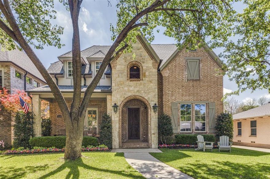 Beautifully maintained home with wonderful backyard and ample storage in the coveted Devonshire area! Exceedingly convenient to the Park Cities and Inwood Village. This neighborhood boasts beautiful trees, a fenced playground, dog park, and events such as the July 4 parade and Chili Cook-Off. Enjoy the backyard’s large deck, café lights, trampoline, basketball goal, playhouse, swing, and vegetable garden. Inside, the dining room faces the study with attached full bath, possibly serving as a 5th bedroom. The butler’s pantry with wine fridge leads to the kitchen with a new 5-burner gas range, double ovens, two Bosch dishwashers, built-in fridge. Living room has relaxing gas fireplace and wet bar with new ice maker. The utility room has an extra fridge, washer-dryer, and attached garage and automatic gate to alley. Upstairs are four bedrooms and playroom with attached craft room and second wet bar. Primary suite has lovely private balcony overlooking the trees. Don’t miss this gem!