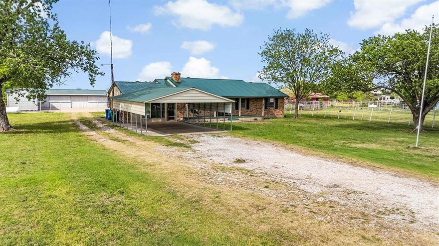 Hard to find acreage in Wylie ISD. Older 3-bedroom, 2-bath home is situated on 7.5 acres in sought after Wylie ISD and currently has an ag exemption. The exterior of the property is a true highlight, featuring a picturesque pond that serves as the focal point of the landscape. This tranquil water feature enhances the property's natural beauty and provides a habitat for local wildlife. Multiple outbuildings on the property offer boundless storage possibilities, barn space, or workshop potential, making it ideal for agricultural pursuits or personal projects. Close to Lake Lavon. Remodel or build your dream home. 40x20 barn with 20x10 tack or storage room with sink and 50x12 lean to plus separate 20x12 shed.  Plenty of space for raising your own livestock and gardening.   Covered parking.   Fenced and cross fenced.   Property sold as is.