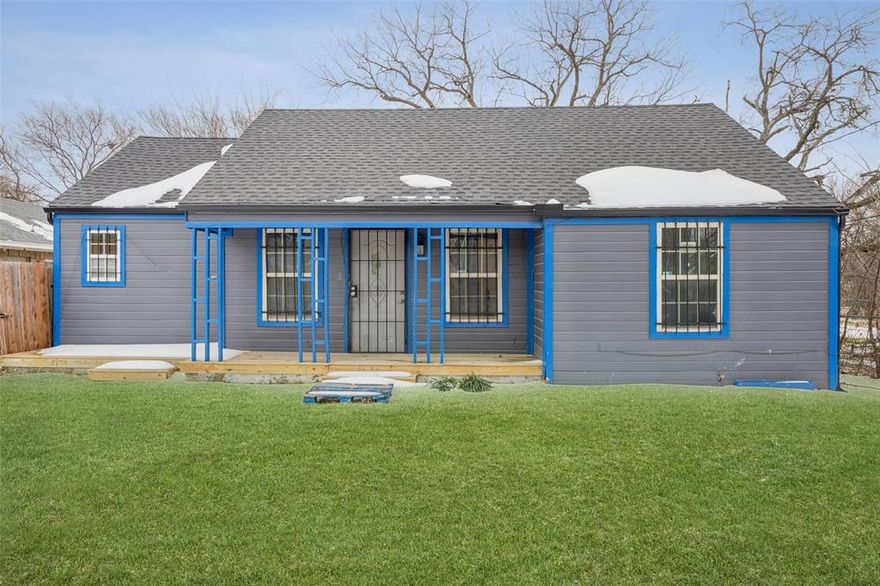 Charming, move-in ready 4-bedroom, 2-bath Fort Worth home that truly shines! You and your guests are warmly welcomed the moment you enter, where a bright, open floorplan creates an inviting atmosphere ideal for everyday living and entertaining. This like-new home has been recently and fully remodeled with a modern open-concept design featuring brand-new cabinetry, a stylish center island, sleek quartz countertops, and a new sink that anchors the kitchen beautifully. Luxury vinyl flooring flows throughout the home, complemented by brand-new doors that add a fresh, cohesive look. Every update has been thoughtfully selected to combine style, comfort, and functionality. Enjoy the charming front porch or unwind on the large deck overlooking a spacious backyard—perfect for gatherings, play, or quiet evenings outdoors. An iron fence surrounds the front yard and includes a large iron pull gate, adding both curb appeal and privacy. With its extensive updates, generous indoor and outdoor spaces, and welcoming feel, this home is truly move-in ready and waiting for you to make it your own. 3D tour available online!